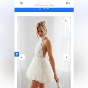 American Threads White tulle dress
